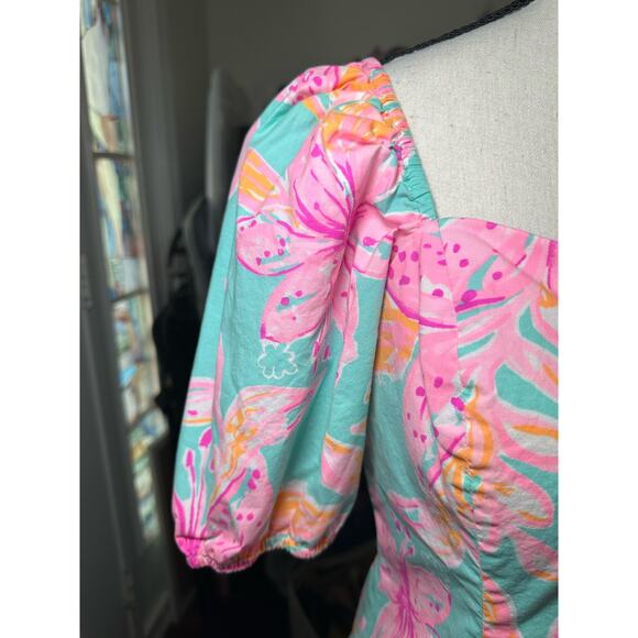 Lilly Pulitzer Vibrant Pink and Blue Mini Dress - Picture 4 of 6